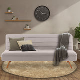 Sarantino 3 Seater Modular Linen Fabric Sofa Bed Couch Futon - Beige