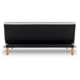 Sarantino 3 Seater Modular Linen Fabric Sofa Bed Couch Futon - Beige - Rear View