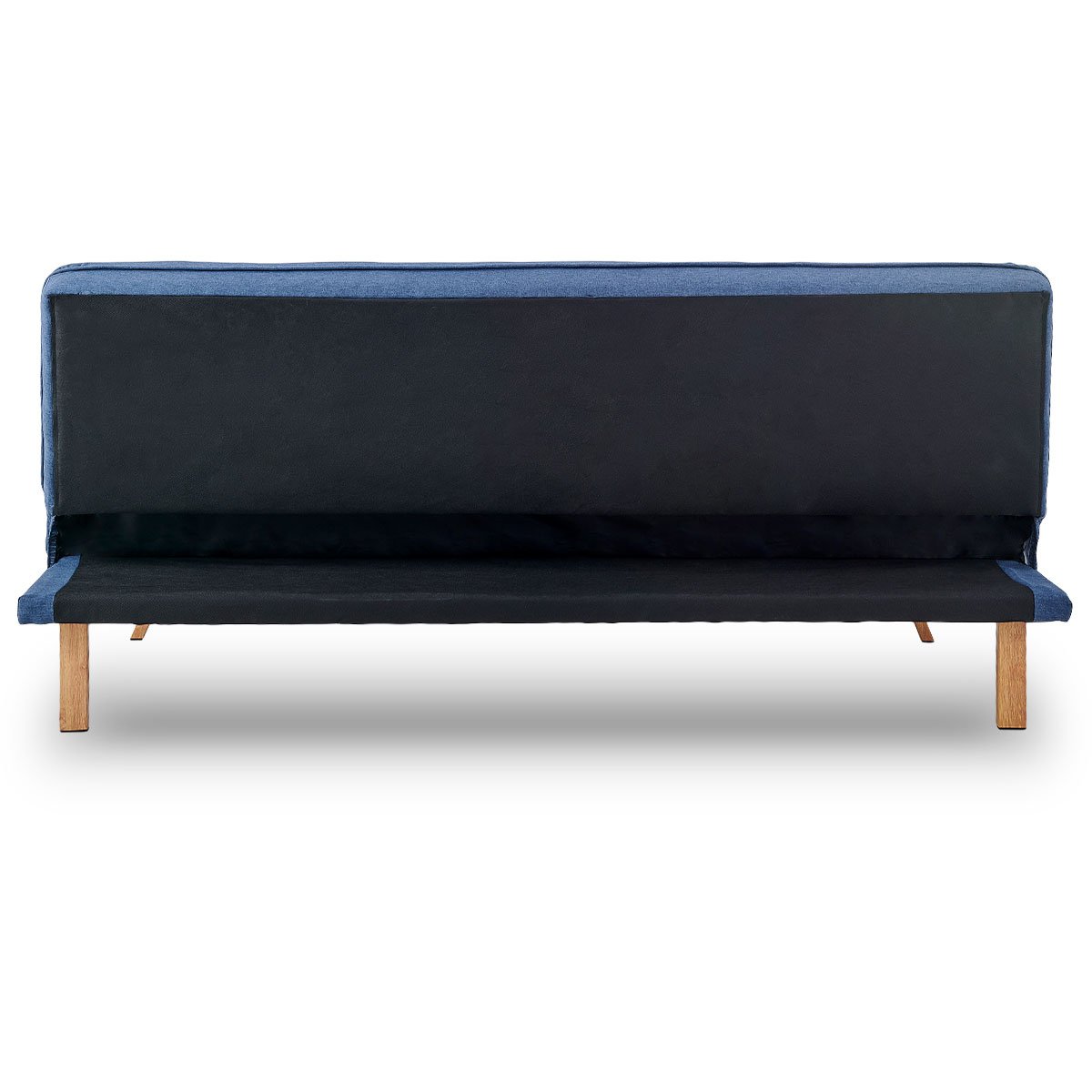 Sarantino 3 Seater Modular Linen Fabric Sofa Bed Couch - Dark Blue