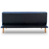 Sarantino 3 Seater Modular Linen Fabric Sofa Bed Couch - Dark Blue