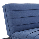 Sarantino 3 Seater Modular Linen Fabric Sofa Bed Couch - Dark Blue - Extra Image