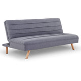 Sarantino 3 Seater Modular Linen Fabric Sofa Bed Couch - Dark Grey - Top-Down View