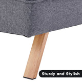 Sarantino 3 Seater Modular Linen Fabric Sofa Bed Couch - Dark Grey - Extra Image