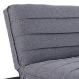 Sarantino 3 Seater Modular Linen Fabric Sofa Bed Couch - Dark Grey - Extra Image