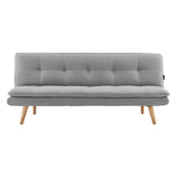 Sarantino 3 Seater Linen Couch Sofa Bed Lounge Futon - Light Grey