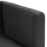 Sarantino 3-Seater Faux Linen Sofa Bed Couch - Black
