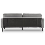 Sarantino Faux Velvet Sofa Bed Couch Furniture Lounge Suite Seat Grey - Extra Image