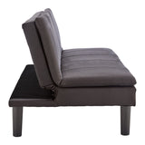 Sarantino 3 Seater Modular Faux Linen Fabric Sofa Bed Couch - Black - Extra Image