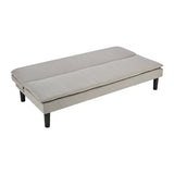 Sarantino 3 Seater Modular Faux Linen Fabric Sofa Bed Couch Light Grey - Extra Image