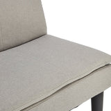 Sarantino 3 Seater Modular Faux Linen Fabric Sofa Bed Couch Light Grey - Extra Image