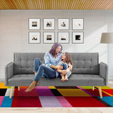 Sarantino 3 Seater Modular Linen Fabric Sofa Bed Couch Armrest Grey - Extra Image