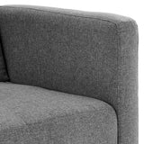 Sarantino Tufted Faux Linen 3-Seater Sofa Bed with Armrests - Light Grey - Extra Image