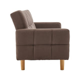 Sarantino 3-Seater Fabric Sofa Bed Futon - Brown - Extra Image