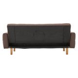Sarantino 3-Seater Fabric Sofa Bed Futon - Brown - Extra Image