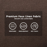 Sarantino 3-Seater Fabric Sofa Bed Futon - Brown - Extra Image