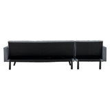 Sarantino 3-Seater Corner Wooden Sofa Bed Lounge Chaise Sofa Grey - 45-Degree Angle