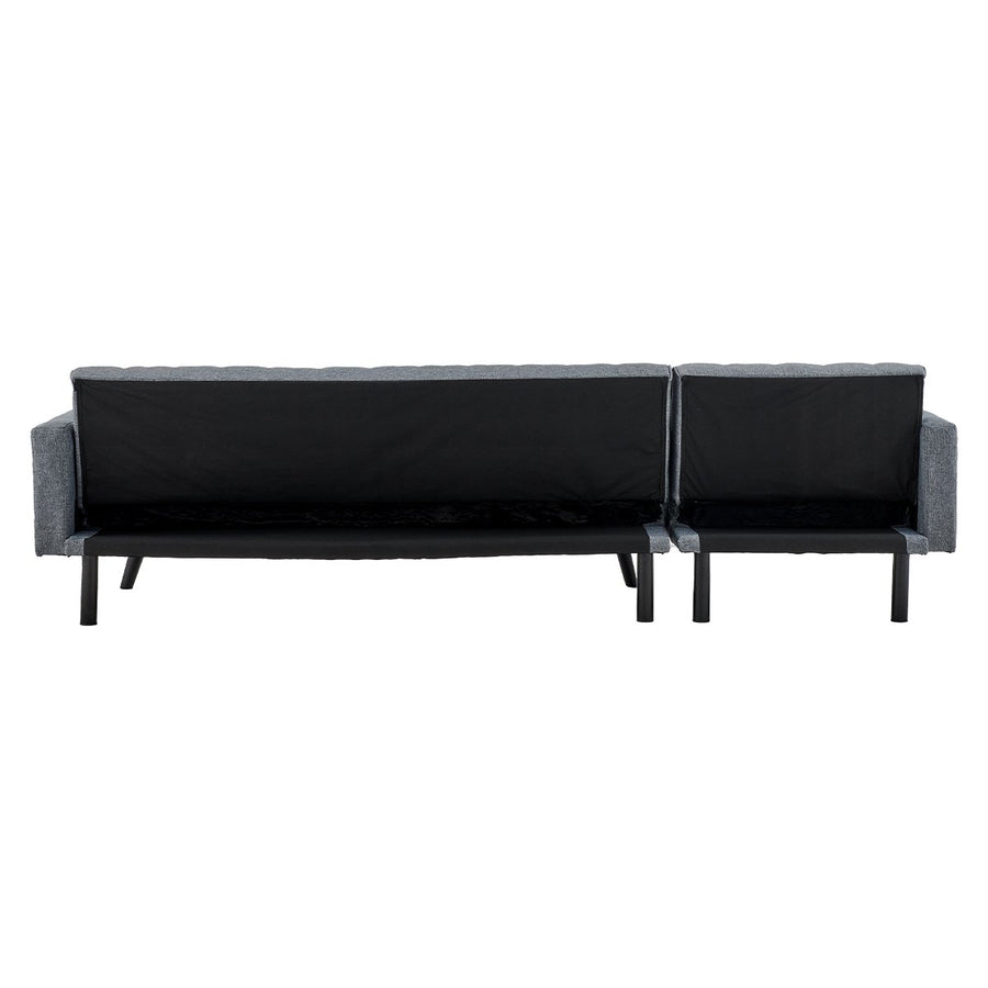 Sarantino 3-Seater Corner Wooden Sofa Bed Lounge Chaise Sofa Grey
