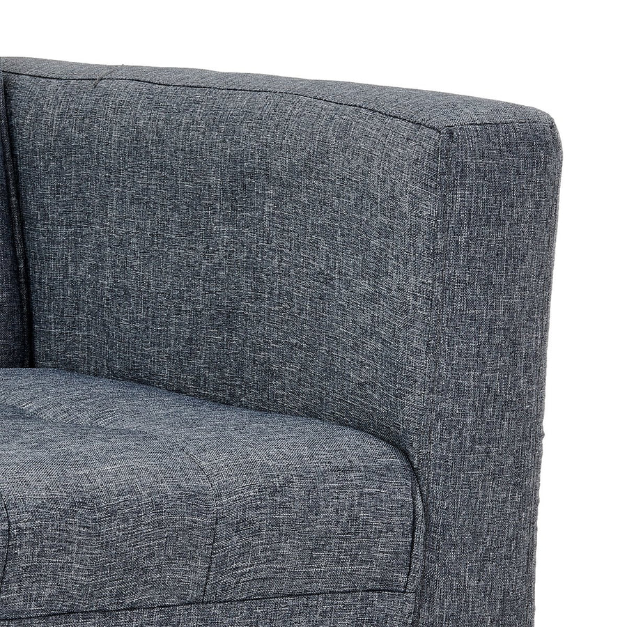 Sarantino 3-Seater Corner Wooden Sofa Bed Lounge Chaise Sofa Grey