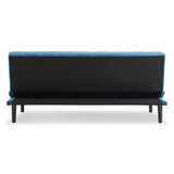 Sarantino Faux Suede Fabric Sofa Bed Furniture Lounge Seat Blue - Rear View