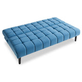 Sarantino Faux Suede Fabric Sofa Bed Furniture Lounge Seat Blue - Extra Image