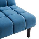 Sarantino Faux Suede Fabric Sofa Bed Furniture Lounge Seat Blue - Extra Image