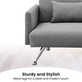 Mia 3-Seater Corner Sofa Bed Chaise and Pillows by Sarantino Dark Grey - Extra Image