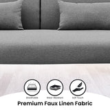 Mia 3-Seater Corner Sofa Bed Chaise and Pillows by Sarantino Dark Grey - Extra Image