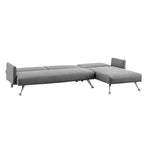 Mia 3-Seater Corner Sofa Bed Chaise and Pillows by Sarantino Dark Grey