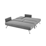 Mia 3-Seater Corner Sofa Bed Chaise and Pillows by Sarantino Dark Grey - Side View