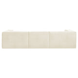Sarantino Novi 3-Seater Modular Sofa with Ottoman in Cream Non-Slip Bottom Lounge