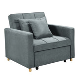 Suri 3-in-1 Convertible Sofa Chair Bed by Sarantino -  Airforce Blue