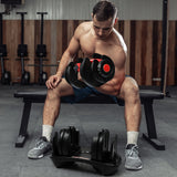 Centra 24kg Adjustable Dumbbell Set Home Gym - Close-Up Angle
