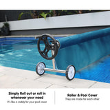 400 Micron Solar Swimming Pool Cover 6.5m x3m - Blue - Low Angle
