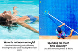 400 Micron Solar Swimming Pool Cover -  Blue/Silver 10.5m x 4.2m - Top-Down View