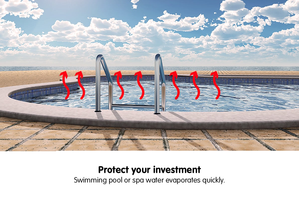 400 Micron Solar Swimming Pool Cover - Blue/Silver 10m x 4.7m