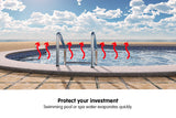 400 Micron Solar Swimming Pool Cover -  Blue/Silver 6m x 3.2m - 45-Degree Angle