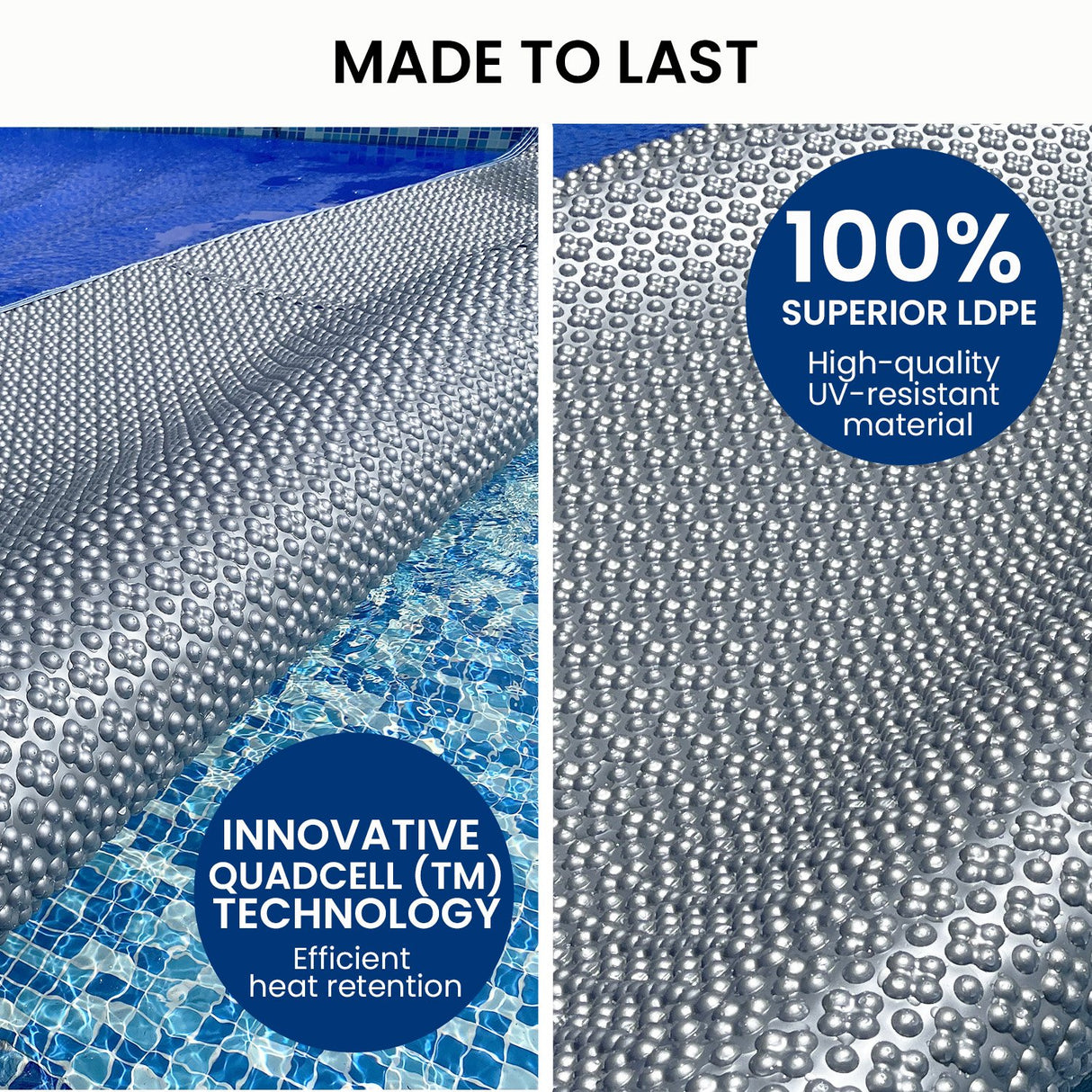 HydroActive QuadCell Swimming Pool Cover 500 Micron 11m x 6.2m