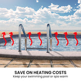 HydroActive QuadCell Swimming Pool Cover 500 Micron 11m x 6.2m - Rear View