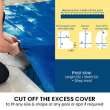 HydroActive QuadCell Swimming Pool Cover 500 Micron 12m x 6.4m - Low Angle