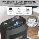 Centurion 25L 12-Sheet Paper Shredder Electric Cross-Cut Home & Office Cutter - Low Angle