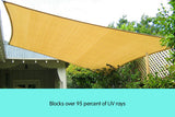 Wallaroo Rectangular Shade Sail: 8m x 5m - Sand
