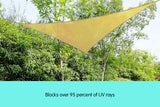 Wallaroo Triangular sail: 3.6 x 3.6 x 3.6m - Sand - Side View