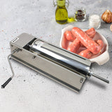 Pronti 5L Sausage Stuffer Stainless Steel with 4 Filling Tubes - Horizontal - Extra Image