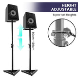 Karrera Adjustable Floor Speaker Stand Surround Sound - Black - Extra Image