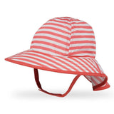 Sunday Afternoon Infant Sun Sprout Hat UPF50+ | Coral/White Stripe Baby (6-12mth)-2006733350139727872