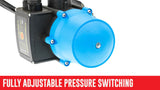 Automatic Water Pump Pressure Switch Controller - Blue - Close-Up Angle