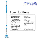 Aquajack 127 Portable Rechargeable Spa and Pool Vacuum Cleaner - Extra Image