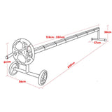 Adjustable Swimming Pool Cover Roller - 5.5m - Side View