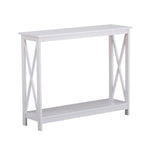 Sarantino Isla X-Frame Console Table in White