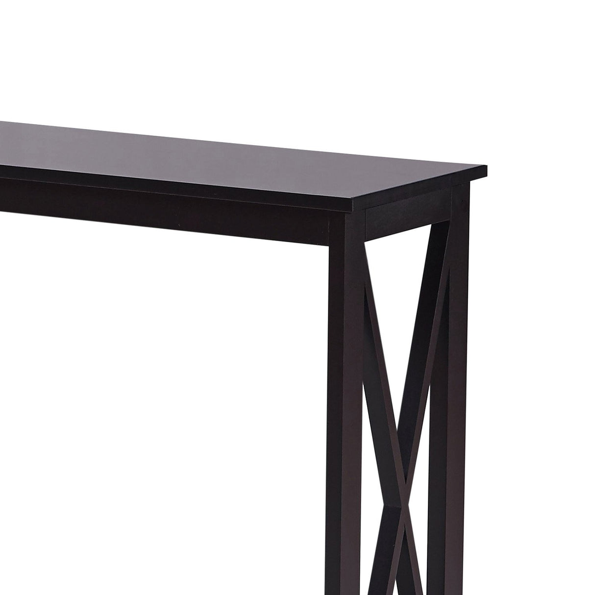 Sarantino Isla X-Frame Console Table - Black